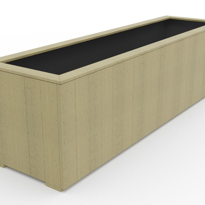 Handmade Wooden Planter Box – Rustic Outdoor Garden Planter for Flowers, Herbs & Plants