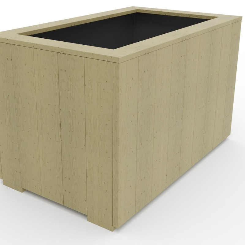 Handmade Wooden Planter Box – Rustic Outdoor Garden Planter for Flowers, Herbs & Plants