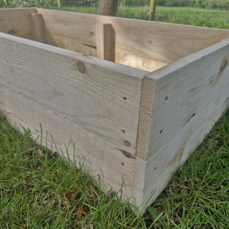 Handmade Wooden Raised Garden Planter – Rustic Outdoor Planter Box for Flowers & Vegetables