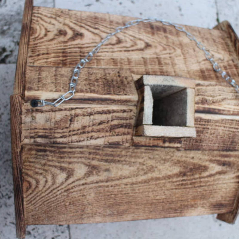 Handmade Wooden Bird Feeder – Large Garden Bird House for Wild Birds