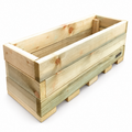 Handmade Wooden Garden Planter Box – Rustic Raised Planting Trough for Flowers & Herbs